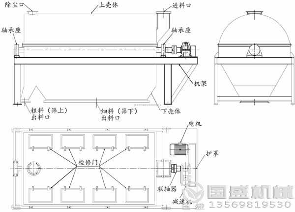 滾筒式振動篩沙機(jī)